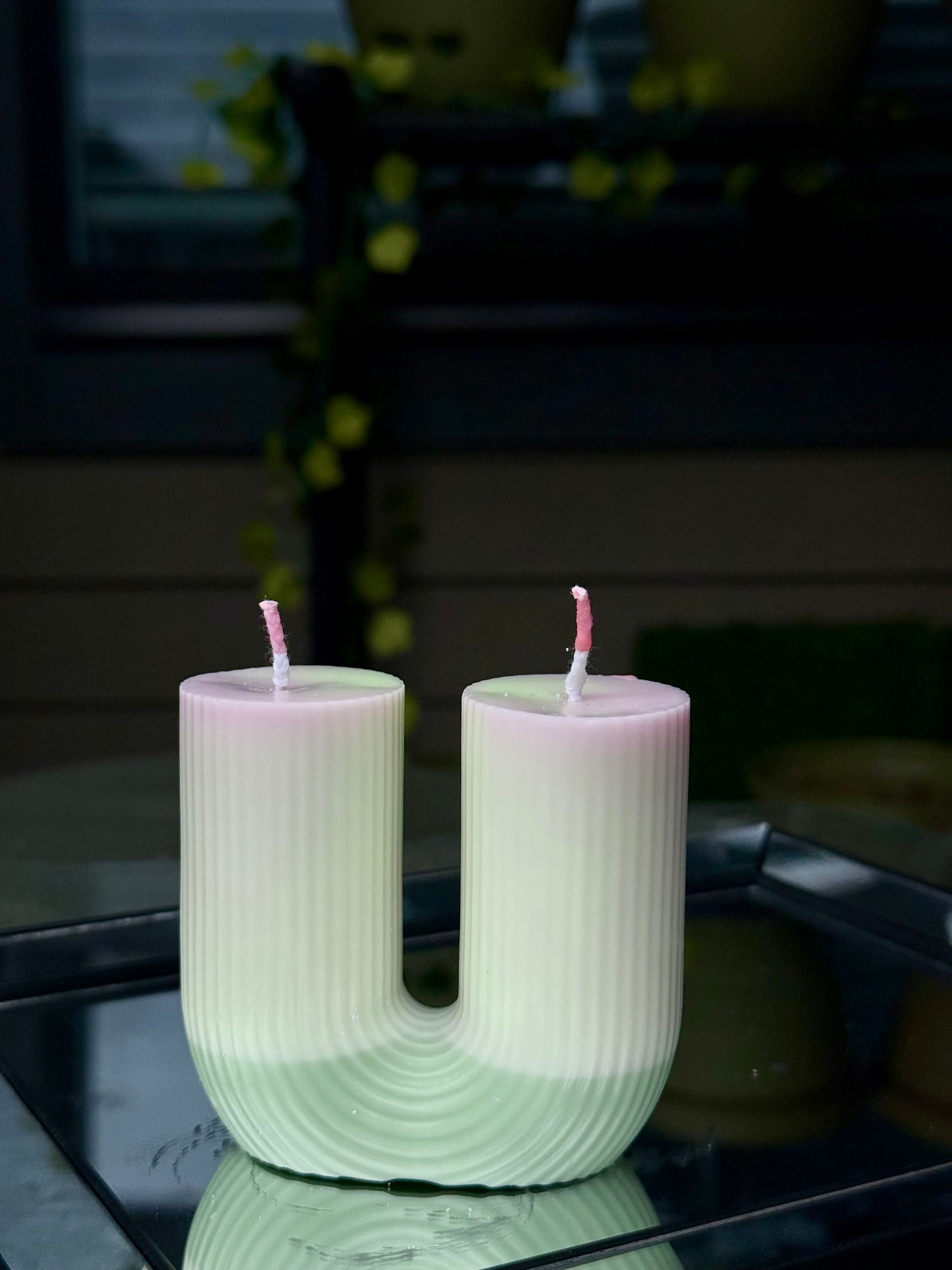U-Shaped decorative candle